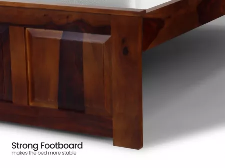 Regal Queen Bed with Burgundy Leatherite